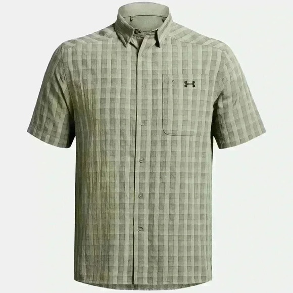 Men's UA Drift Tide 2.0 Plaid Short Sleeve Size Large - Picture 4 of 5